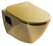 CREAVIT PAULA WC sedátko, Slim soft close, duroplast, zlatá (KC0903) (2)