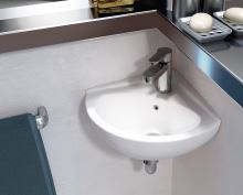 AQUALINE LUIGI keramické rohové umývátko 34x34cm, bílá (FS161) (2)