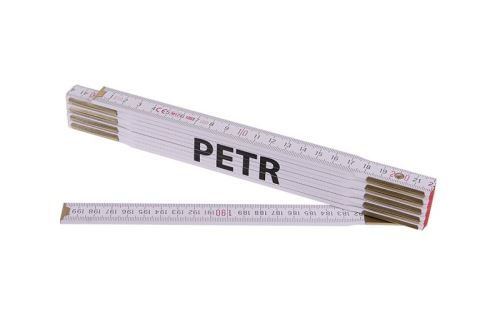 Metr skládací 2m PETR (PROFI,bílý,dřevo) (13403)