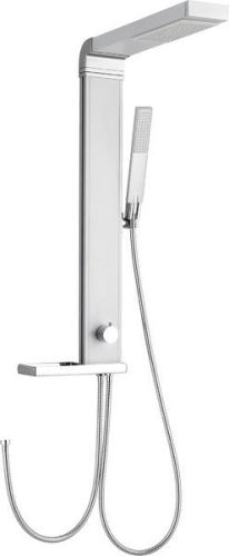 Aqualine ROME sprchový sloup k napojení na baterii, výška 822mm, hliník