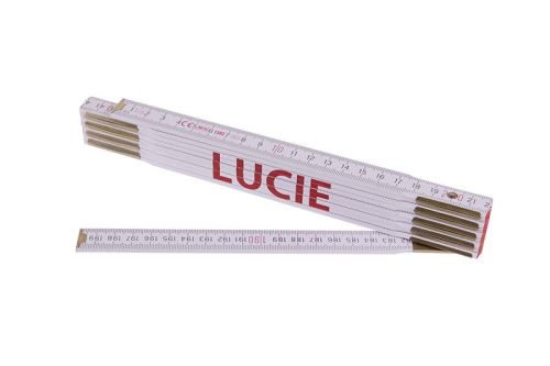 Metr skládací 2m LUCIE (PROFI,bílý,dřevo) (13459)