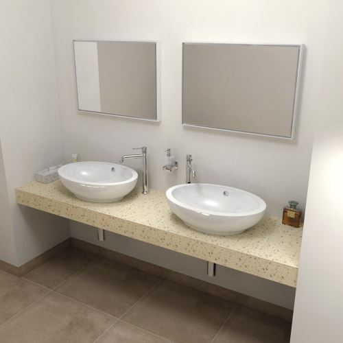 Sapho TAILOR rockstone deska 190x50 cm, provedení límce F