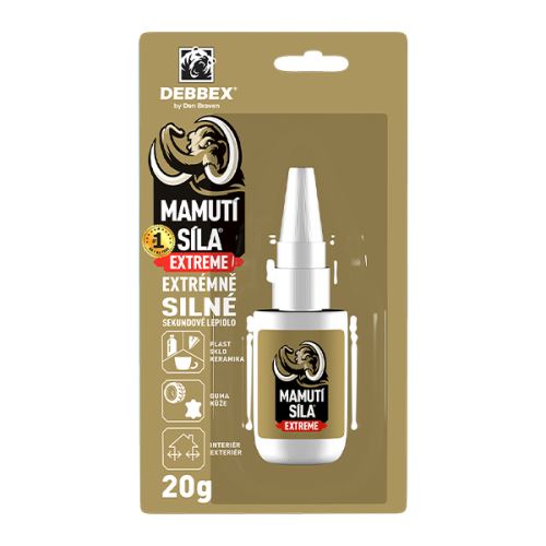 DEBBEX Extrémně silné sekundové lepidlo EXTREME GLUE MAMUTÍ SÍLA dóza 10g (50704RL)