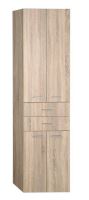Aqualine ZOJA/KERAMIA FRESH skříňka vysoká se zásuvkami 50x184x29cm, dub platin