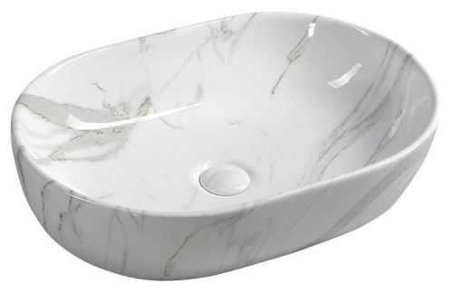 Sapho DALMA keramické umyvadlo 59x42x14 cm, carrara