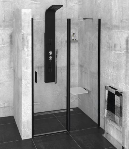 Polysan ZOOM LINE BLACK sprchové dveře 1400mm, čiré sklo