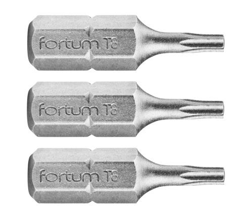 FORTUM-KITO Hrot TORX sada 3ks, T 8x25mm, S2, FORTUM-KITO, hrot TORX sada 3ks, T 8x25mm, S2, FORTUM-KITO, S2