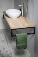 AQUALINE VEGA deska pod umyvadlo 72,5x45cm, dub platin (VG775) (1)
