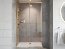 GELCO LUXOR GOLD MATT sprchové dveře 1400mm, čiré sklo (GU1214G)