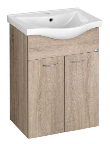 AQUALINE KERAMIA FRESH umyvadlová skříňka 51,1x74x34cm,dub platin (50058)