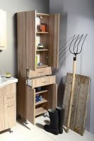 Aqualine ZOJA/KERAMIA FRESH skříňka vysoká se zásuvkami 50x184x29cm, dub platin (3)