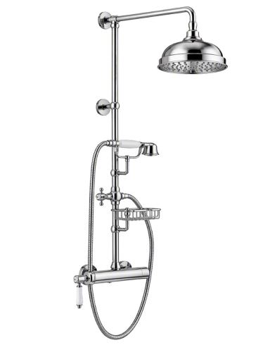 Sapho VIENNA sprch. sloup s pákovou baterií, mýdlenka, v. 1267mm, chrom