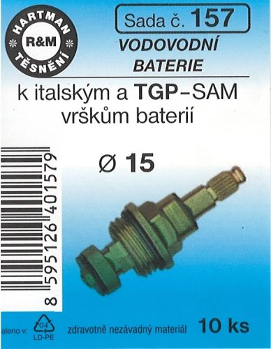 HARTMAN Sada těsnění k italským a TGP-SAM vrškům baterií Ø15 (0157)