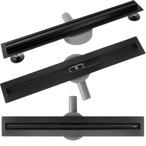 REA Odtokový žlab NEOX SLIM PRO 80, černá (REA-G2710)