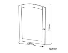 Sapho RETRO zrcadlo 650x910mm, starobílá (4)
