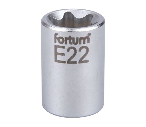 FORTUM Hlavice nástrčná vnitřní TORX 1/2", E 22, L 38mm