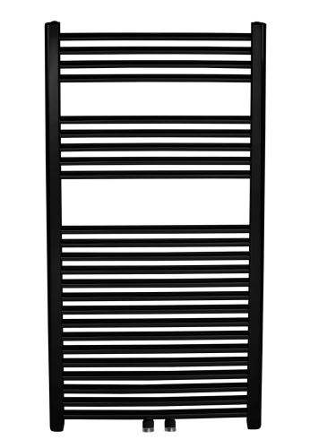 NOVASERVIS Otopné těleso 1600x450 mm rovné, černé, středové připojení (450/1600/RS,5)