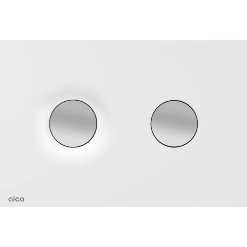 ALCADRAIN Ovládací tlačítko Dot.Dot. pro předstěnové instalační systémy, bílá-mat/chrom-mat (M1976-2)