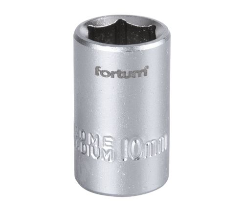 FORTUM Hlavice nástrčná 1/4", 10mm, L 25mm