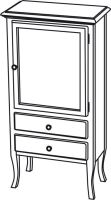 Sapho RETRO skříňka 60x120x38cm, starobílá, pravá