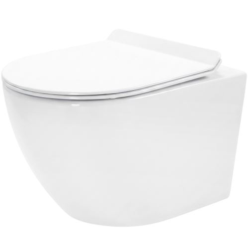 REA Závěsná WC mísa CARLO FLAT MINI - bílá (REA-C2760)