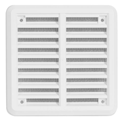 HACO VM 100×100 KB Větrací mřížka se síťovinou - krytka, bílá (0307)