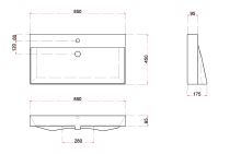 Sapho KARE 85 nábytkové umyvadlo 85x46 cm (7)