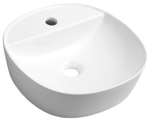 Sapho LUGANO keramické umyvadlo průměr 41x11,5 cm, na desku