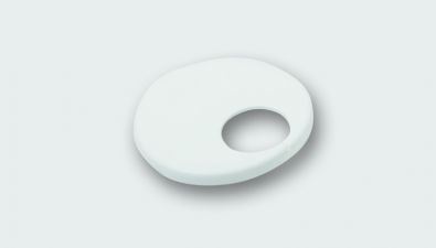 krytka jednoduchá bílá excentrická na trubku 15 mm