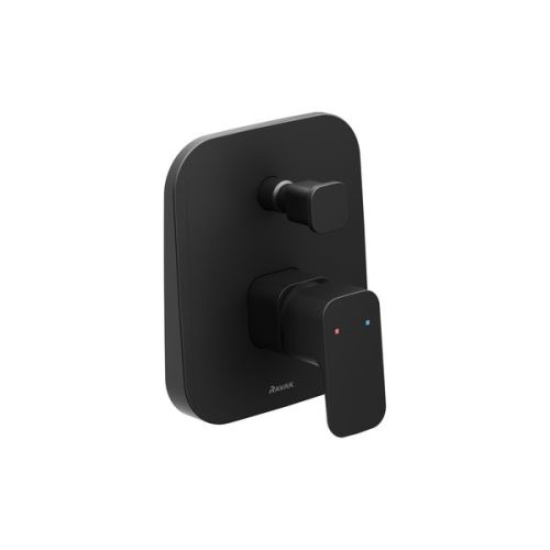 RAVAK TD F 061.20 Černá podomítková baterie 10° Free black, s přepínačem (X070156)
