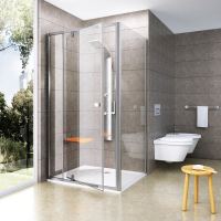 RAVAK Pevná stěna PIVOT PPS 100 bright alu+Transparent (90GA0C00Z1) (8)