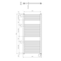 AQUALINE DIRECT-E elektrické otopné těleso rovné 600x960 mm, 400 W, černá (ILE96TB) (5)
