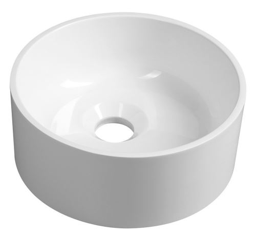 SAPHO SANNA umyvadlo na desku, litý mramor, průměr 25cm, bílá (SA250)