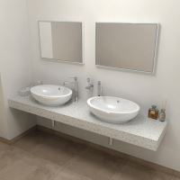 Sapho TAILOR rockstone deska 170x50 cm, provedení límce R Sapho TAILOR rockstone deska 170x50 cm, provedení límce R
