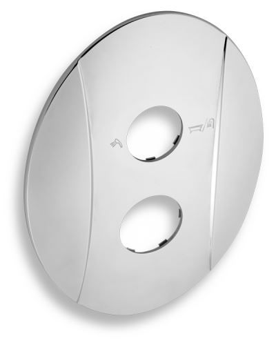 NOVASERVIS Kryt podomítkového boxu s přepínačem OVAL chrom (KRYT0050RA,0)