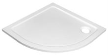 Aqualine TECMI sprchová vanička z litého mramoru, čtvrtkruh 90x90x3 cm, R55 (2)