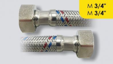 nerezová flexi hadička M 3/4" x M 3/4", 20 cm