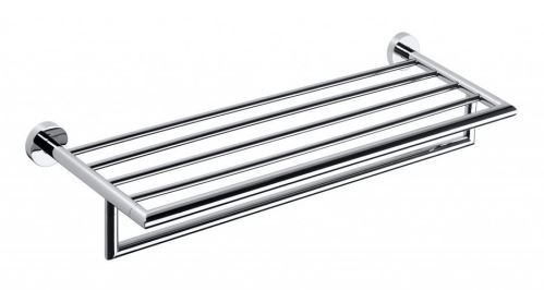 Sapho X-ROUND polička na ručníky s hrazdou 650x215x110mm, chrom