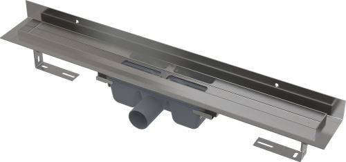 ALCADRAIN APZ16 Wall 550 mm - Podlahový žlab s okrajem pro plný rošt a s pevným límcem ke stěně (APZ16-550)