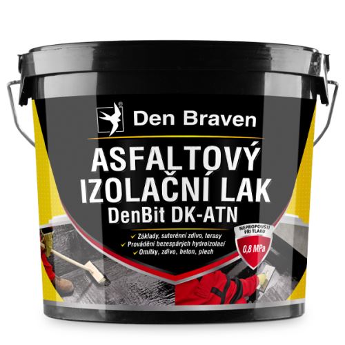 DEN BRAVEN DenBit DK-ATN - Asfaltový izolační lak 9 kg kbelík černá (11004BI)