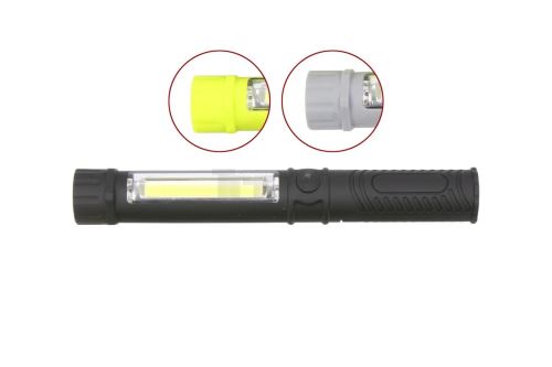 TRIUMF Svítilna s 3W COB LED + 1 LED, magnetem a klipem, na 3 baterie AAA (039-00108)