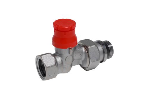 GIACOMINI R402PTG Termostatický ventil, dvouregulační, přímý, s víčkem, gumové těsnění, gumové těsnění 3/8" (R402PX232)