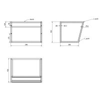 Sapho SKA konstrukce s policí 600x400x460mm, bílá mat (6)