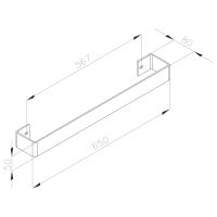 SAPHO MAGNIFICA držák ručníků 650mm, nerez mat (IRPA19) (2)