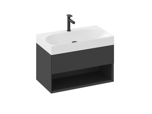 RAVAK SD Lite 80 skříňka pod umyvadlo černá matná (X000001862)