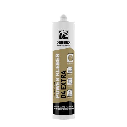 DEBBEX Lepidlo POWER KLEBER D4 EXTRA kartuše 300 ml, krémová (00432DBX)
