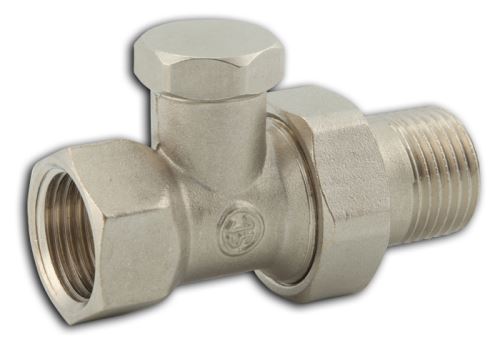 NOVASERVIS Radiatorové šroubení uzavíratelné přímé 3/8" (RA320/10)