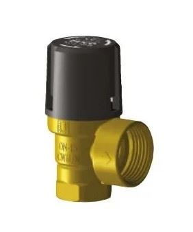 IVAR Pojistný ventil pro topení - 1/2"Fx3/4"F; Kv 0,540; 2bar; KD15 DUCO
