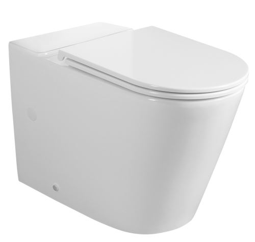 SAPHO AVIS WC kombi mísa, Vortex Rimless, 66x36 cm, spodní/zadní odpad, bílá (PC106-111)