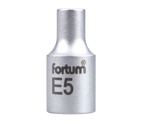 FORTUM Hlavice nástrčná vnitřní TORX 1/4", E 5, L 25mm